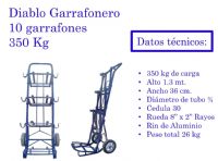 Diablo de Carga Garrafonero 350 Kg No. 9